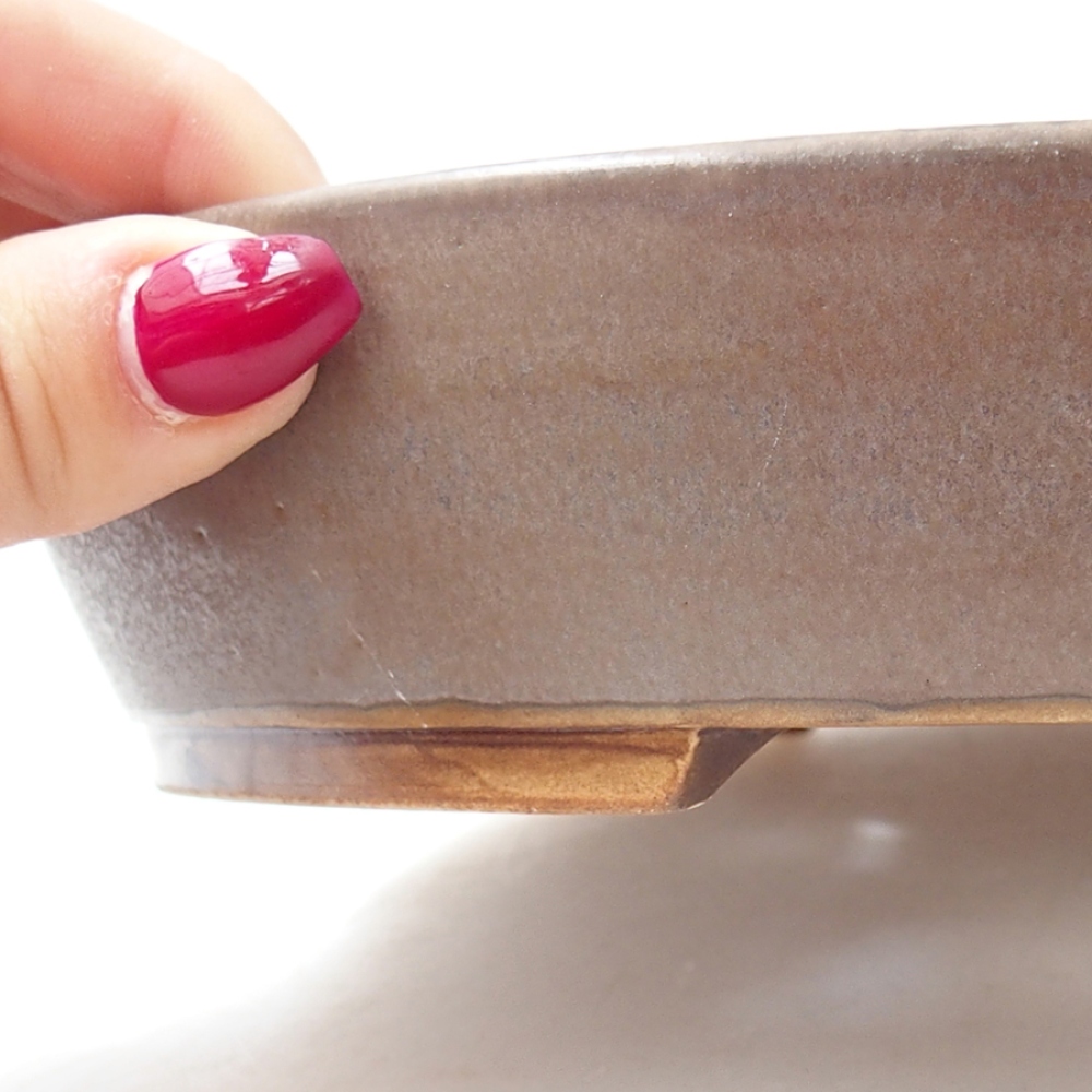 Bonsaischale aus Keramik 20,5 x 18,5 x 4,5 cm, Farbe blau