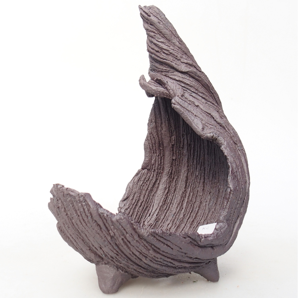 Keramikschale 10 x 7,5 x 14,5 cm , Metallic-Farbe