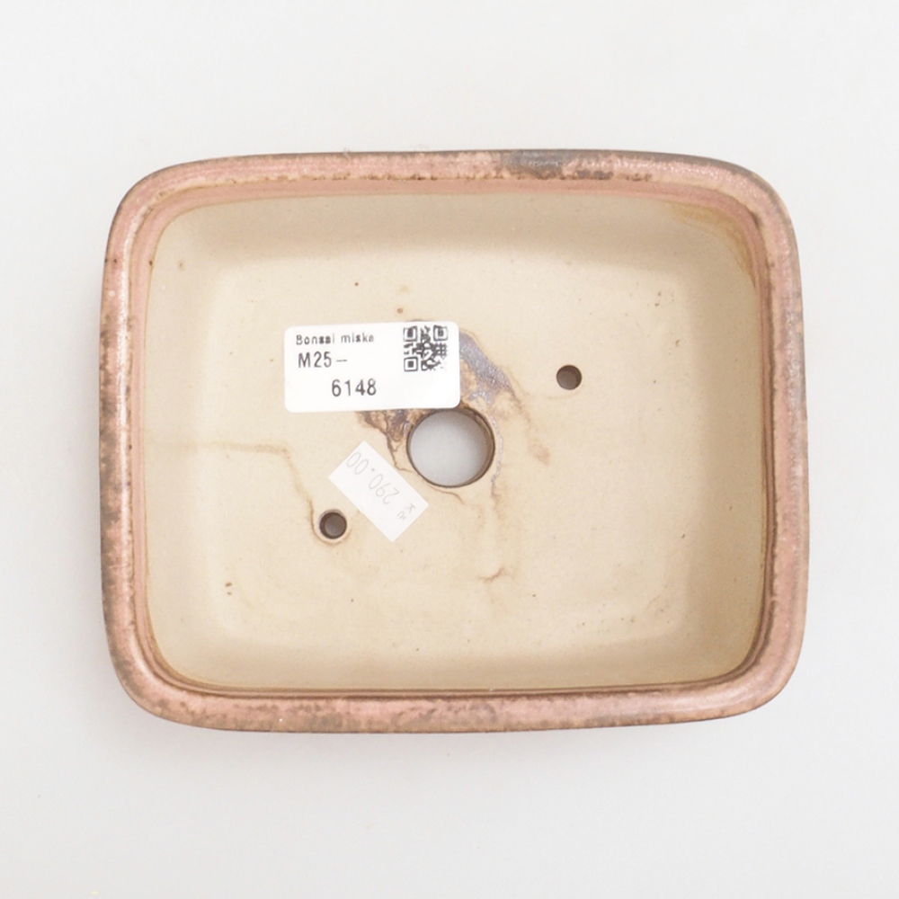 Bonsaischale aus Keramik 10 x 8,5 x 4 cm, braun
