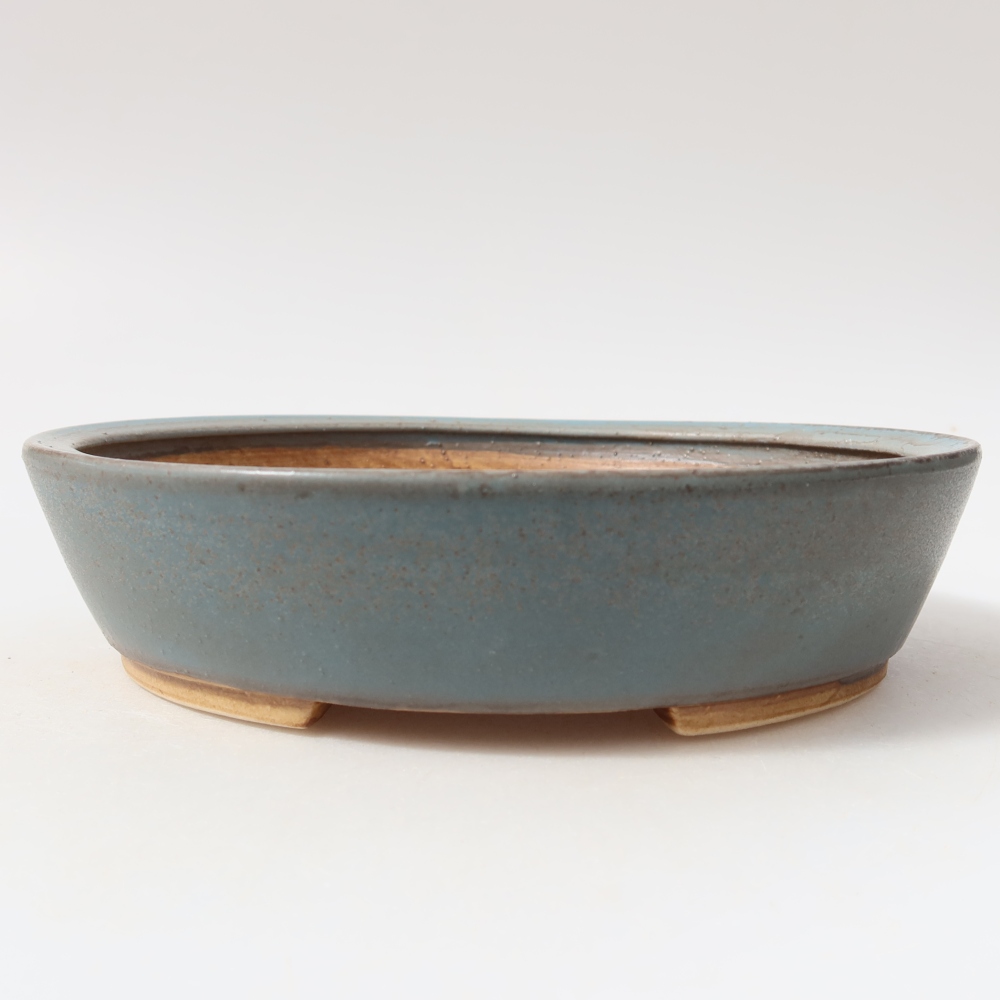 Bonsaischale aus Keramik 18,5 x 16,5 x 4,5 cm, Farbe blau
