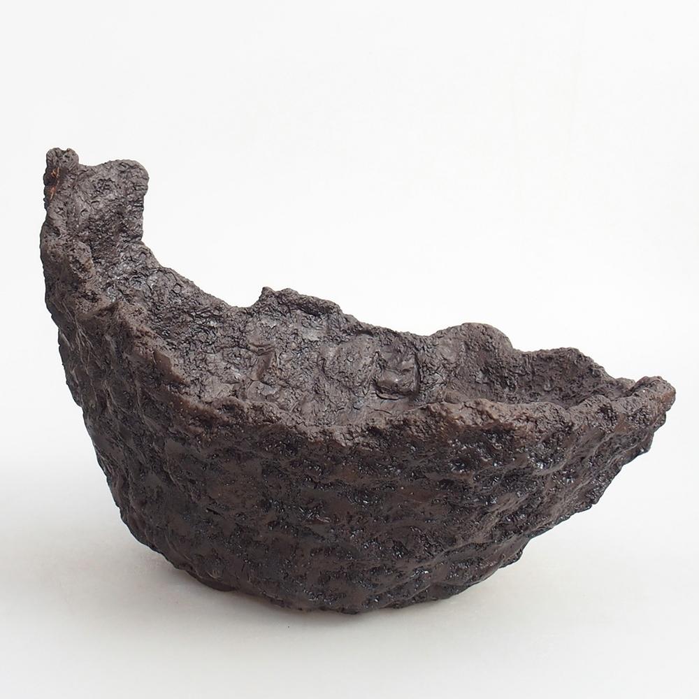 Keramikschale 23 x 20 x 18 cm , Farbe braun