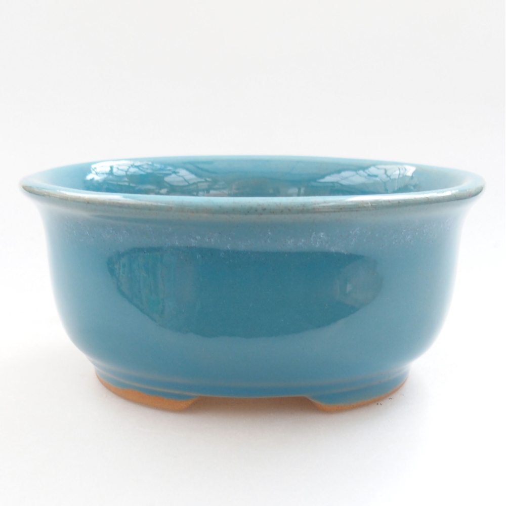 Bonsaischale aus Keramik 15,5 x 12 x 6 cm, Farbe blau