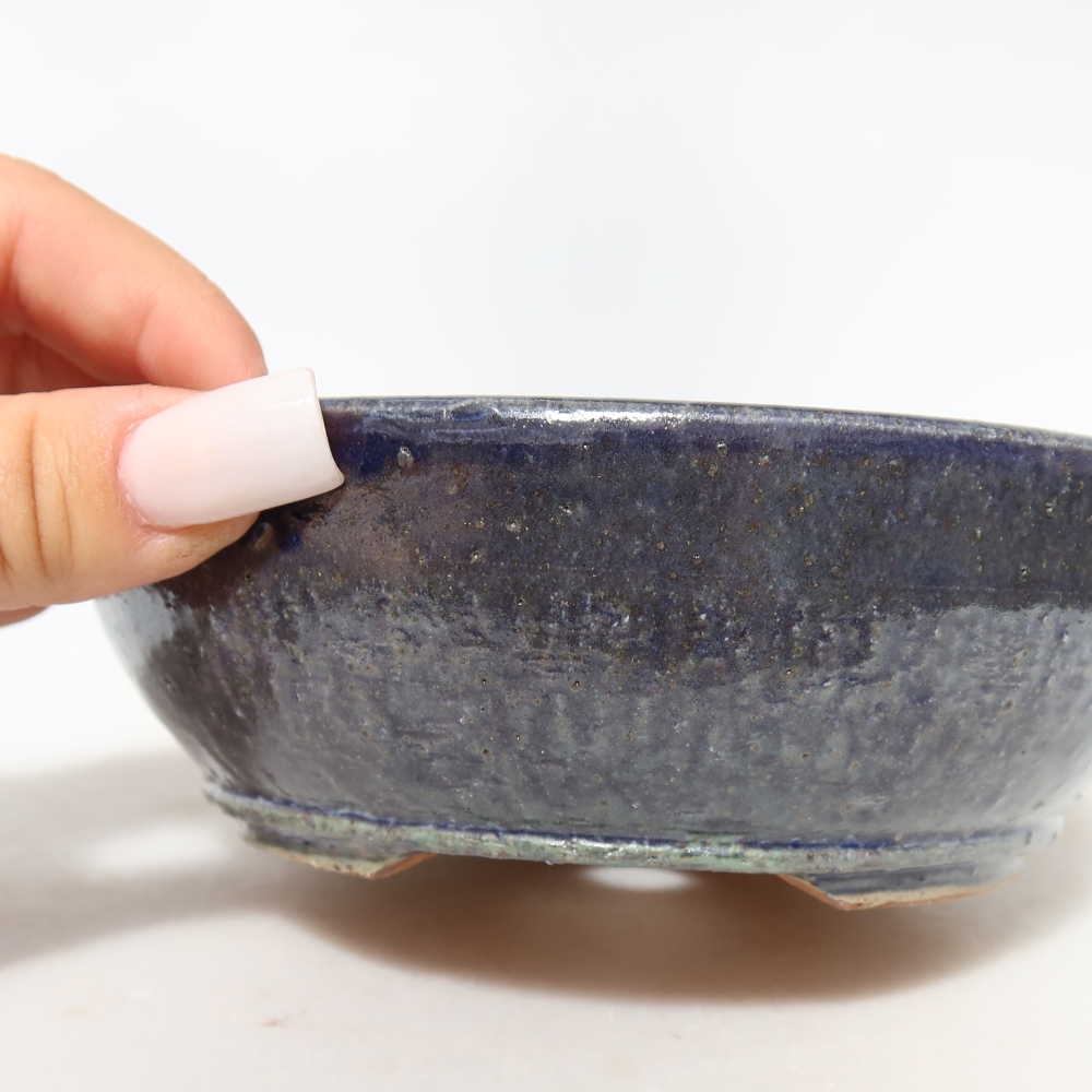 Keramik-Bonsai-Schale 14 x 14 x 5 cm, Farbe: Blau