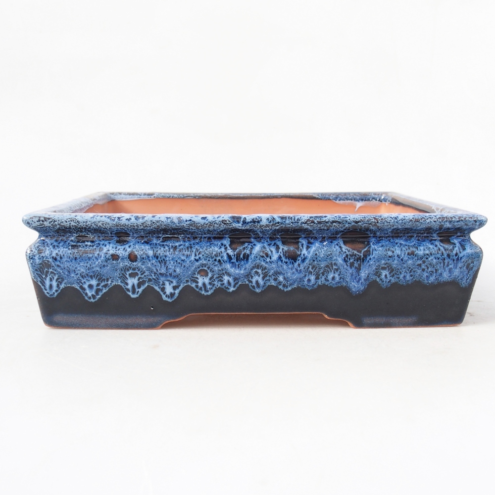 Schale 22 x 17 x 5,5 cm blau-weiß
