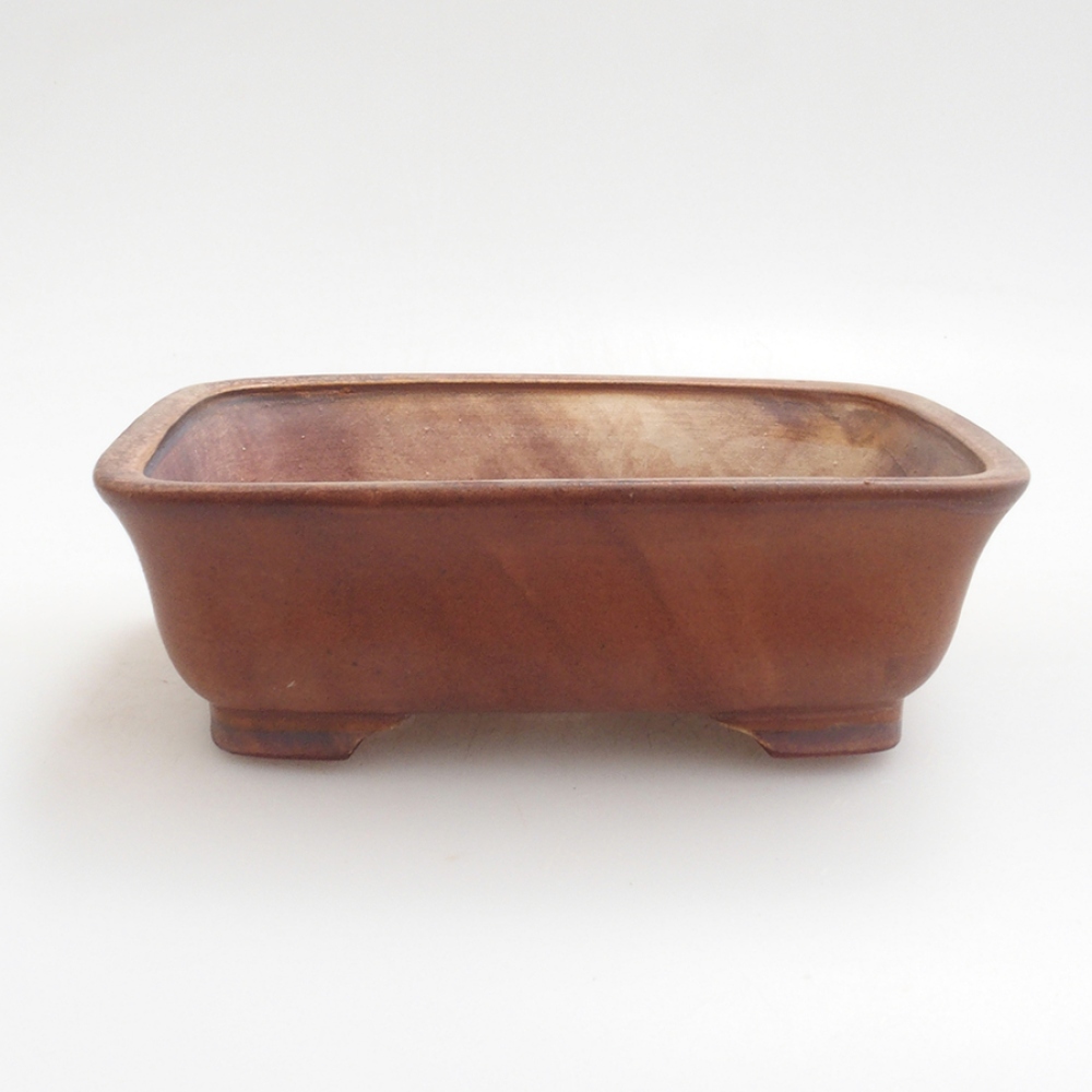 Bonsaischale aus Keramik 10 x 8,5 x 4 cm, braun