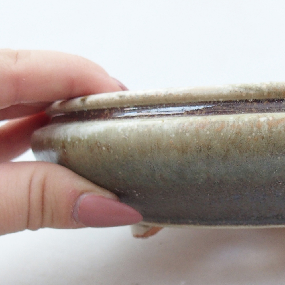 Bonsaischale aus Keramik 15 x 15 x 5 cm, grün