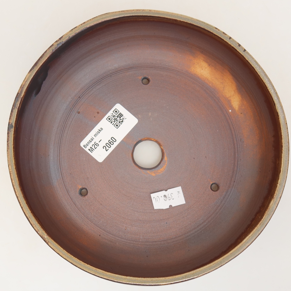 Keramik-Bonsai-Schale 17 x 17 x 5,5 cm, Farbe: braun