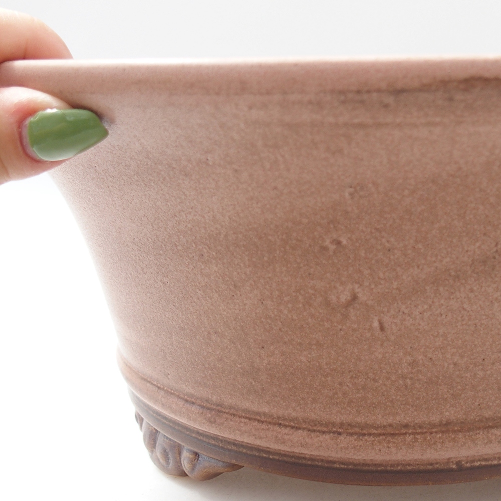 Bonsaischale aus Keramik 29 x 29 x 12 cm, rosa