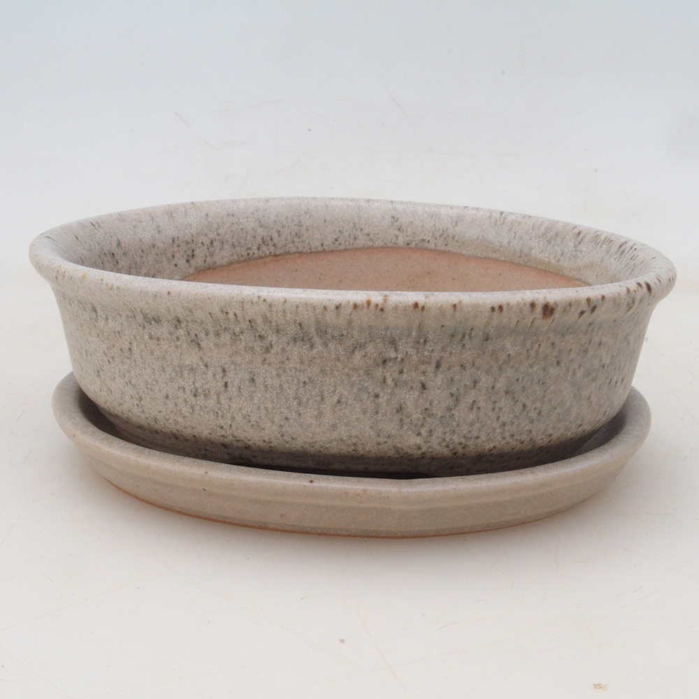 Bonsaischale + Untertasse H04 - beige