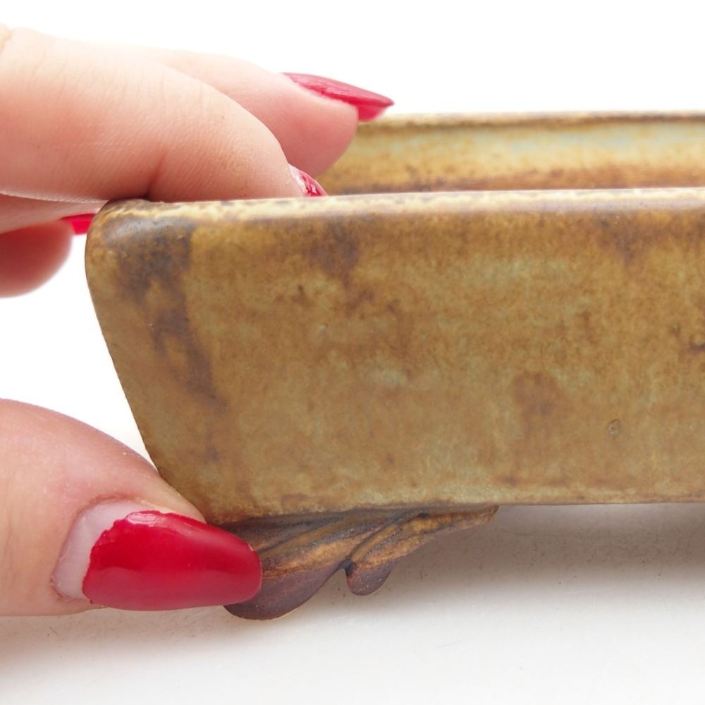 Bonsaischale aus Keramik 10 x 8 x 4 cm, grün