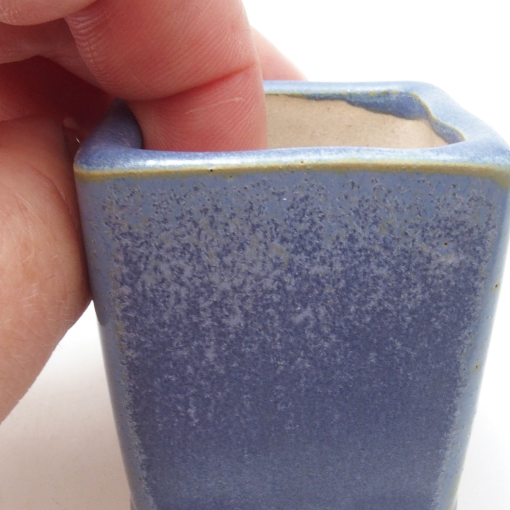 Mini-Bonsaischale 4 x 4 x 4,5 cm, Farbe blau