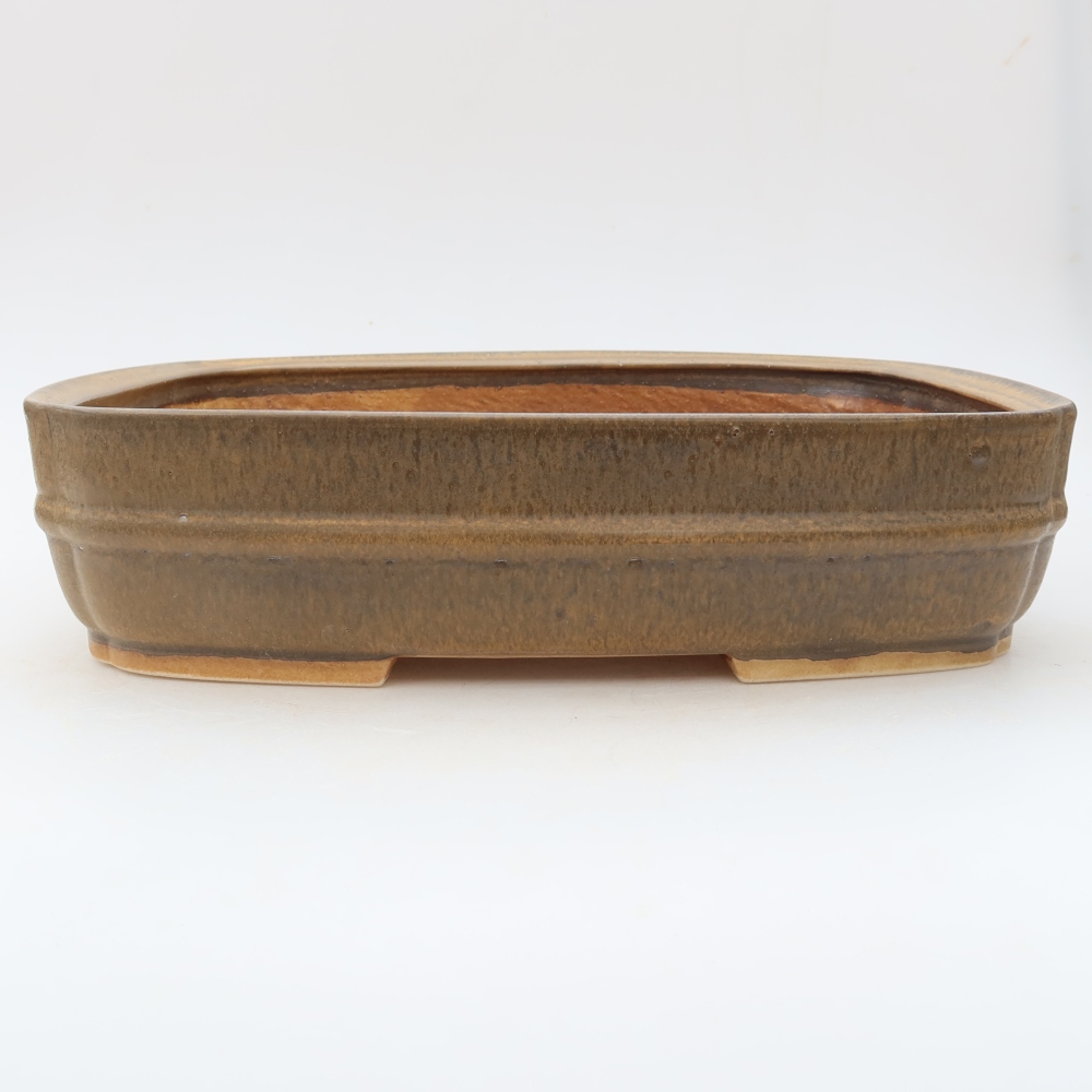 Keramik-Bonsai-Schale 29,5 x 24,5 x 7 cm, Farbe: braun
