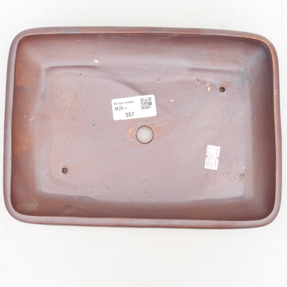 Bonsaischale aus Keramik 24 x 17,5 x 4 cm, metallfarben