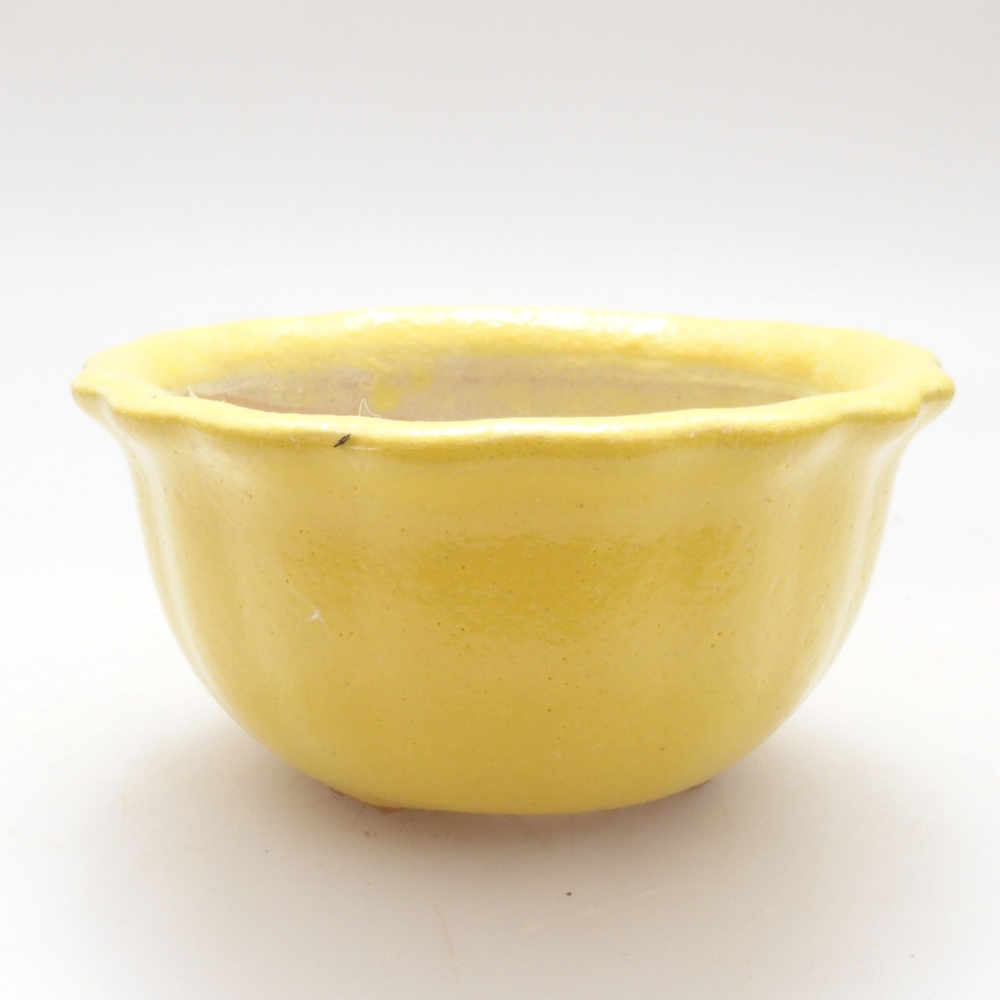 Bonsaischale aus Keramik 7 x 3 x 3,5 cm, gelb