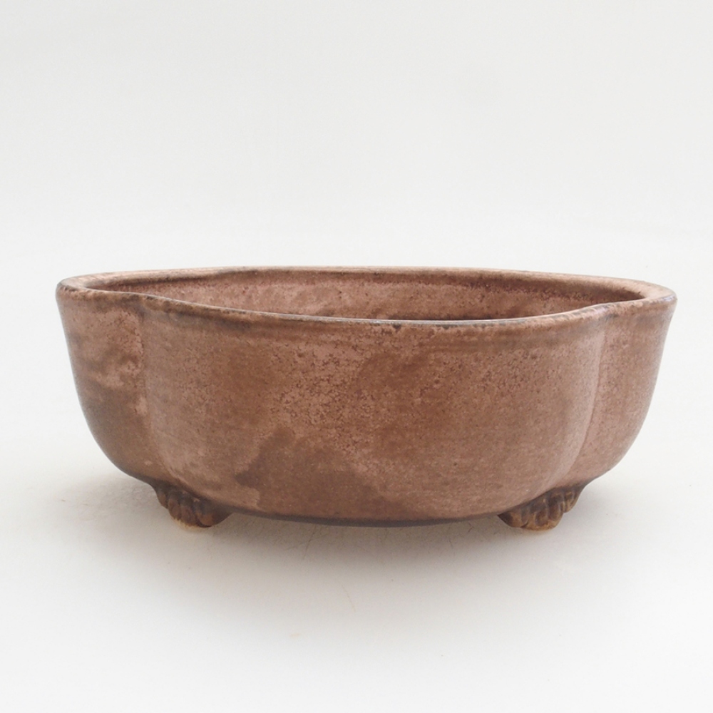 Bonsaischale aus Keramik 10 x 8,5 x 4 cm, braun