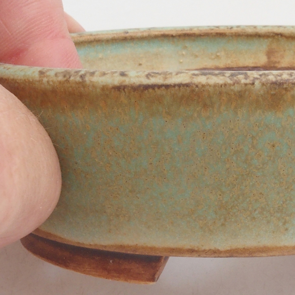 Bonsaischale aus Keramik 10 x 8,5 x 4 cm, braun