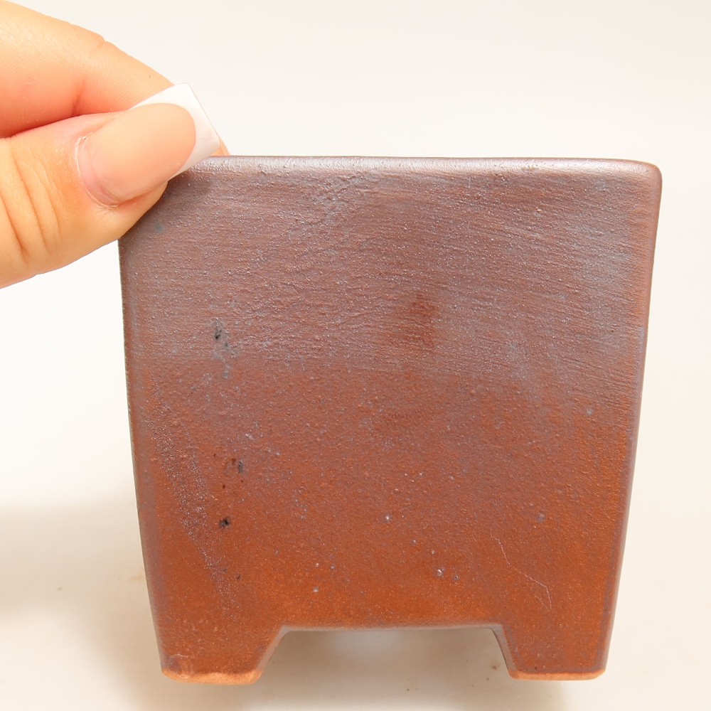 Keramik-Bonsai-Schale 9 x 9 x 8,5 cm, metallfarben