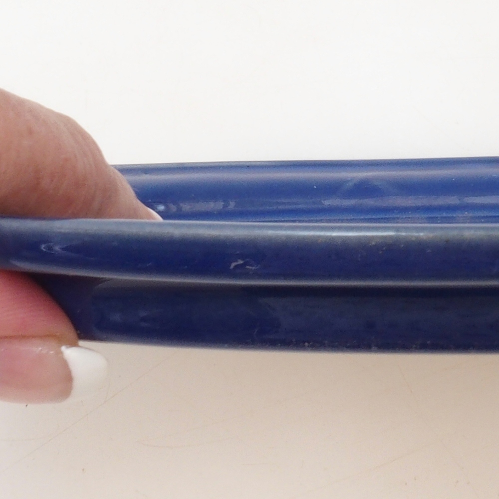 Bonsai oval Untertasse S - 20 x 16,5 x 1,5 cm - blau
