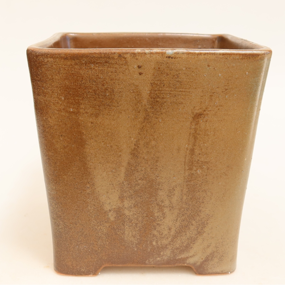 Bonsaischale aus Keramik 13 x 13 x 13,5 cm, braun