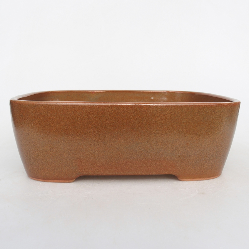Bonsaischale aus Keramik 23,5 x 18 x 7,5 cm, braun