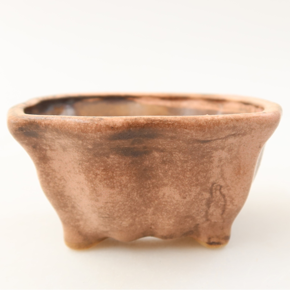 Keramik-Bonsai-Schale, 7,5 × 7 × 3,5 cm, Farbe: Rosa