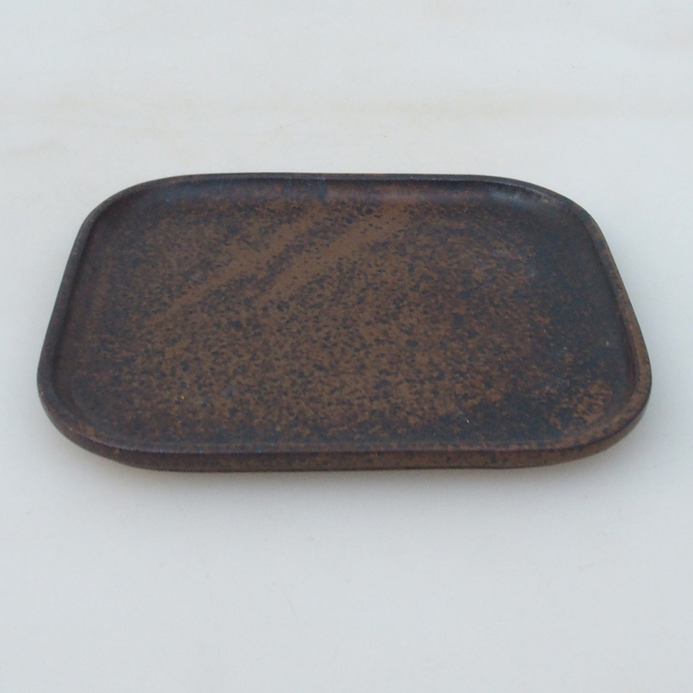 Keramikschale H38 -12 x 11 x 1 cm - braun