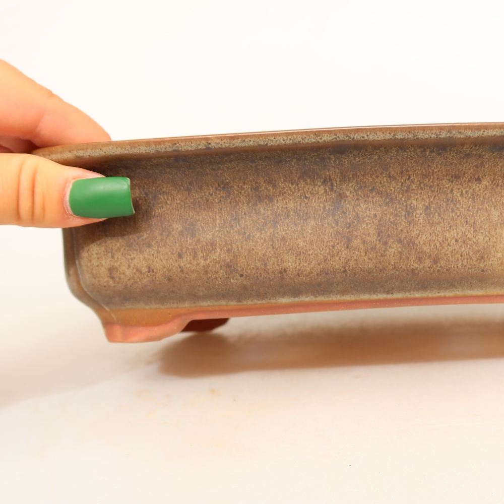 Keramikschale  24 x 17 x 6 cm, Farbe: braun