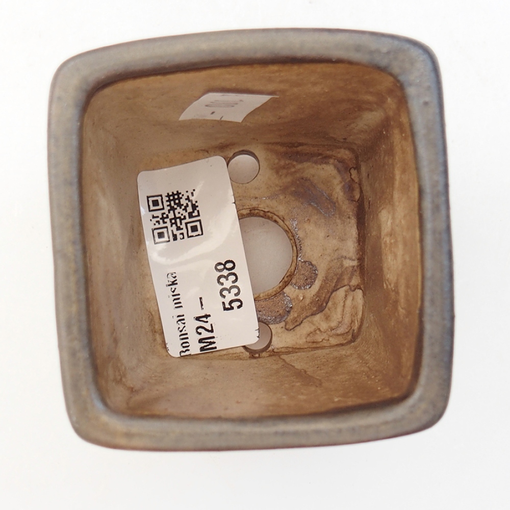 Bonsaischale aus Keramik 6,5 x 6,5 x 7 cm, braun