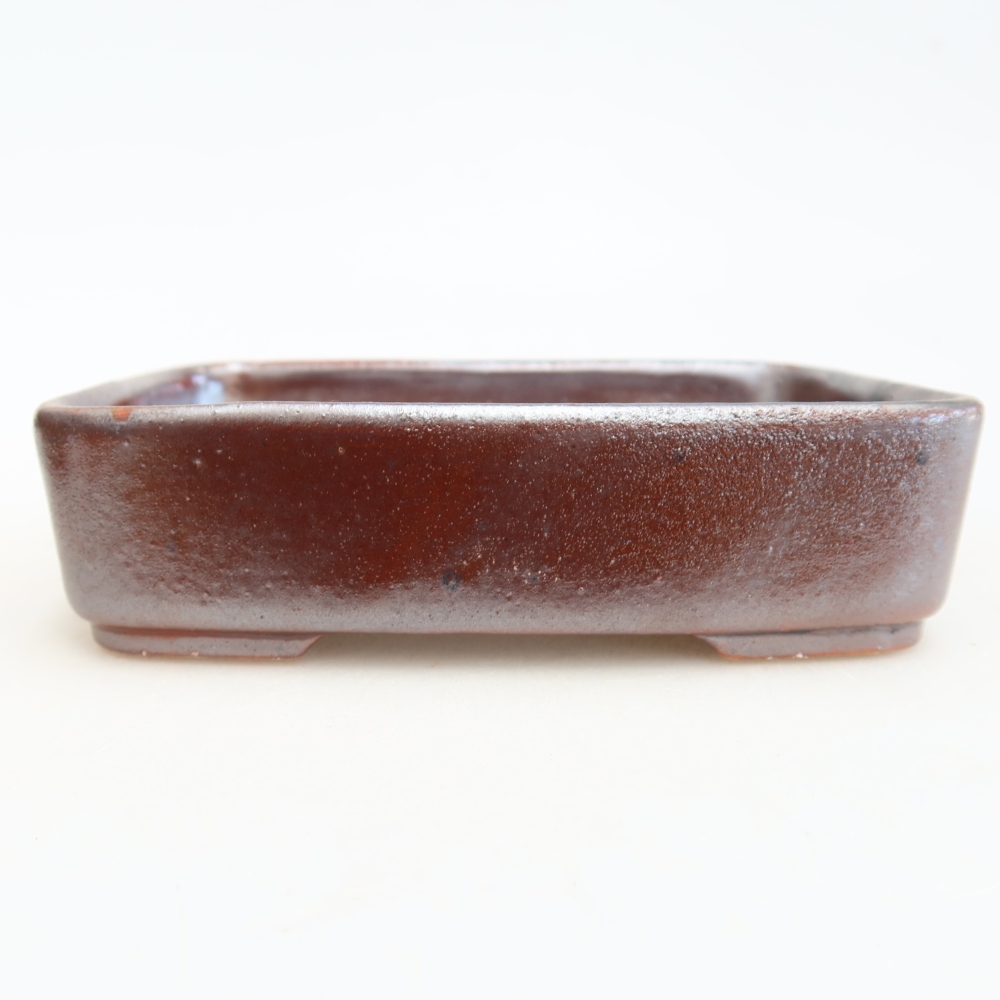 Keramik-Bonsai-Schale, 13 x 9,5 x 3,5 cm, metallfarben