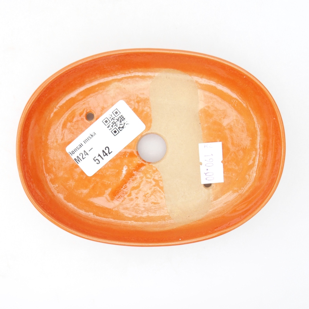 Bonsaischale aus Keramik 13 x 10 x 2,5 cm, orange