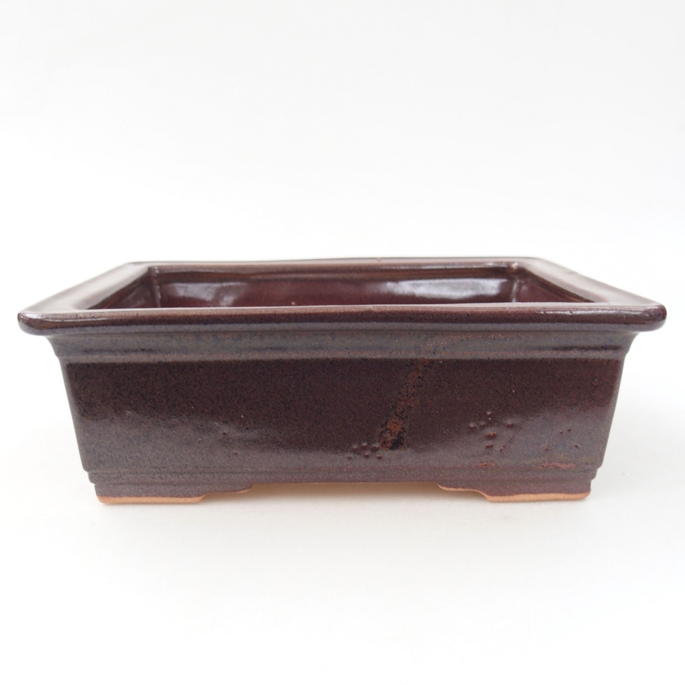 Bonsaischale aus Keramik 15,5 x 12 x 6 cm, Farbe blau