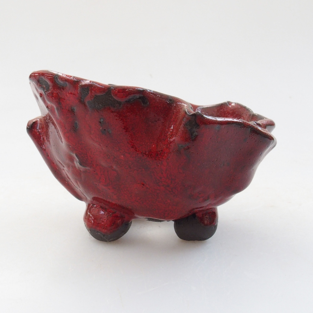 Keramikschale 8,5 x 8 x 6 cm , Farbe rot