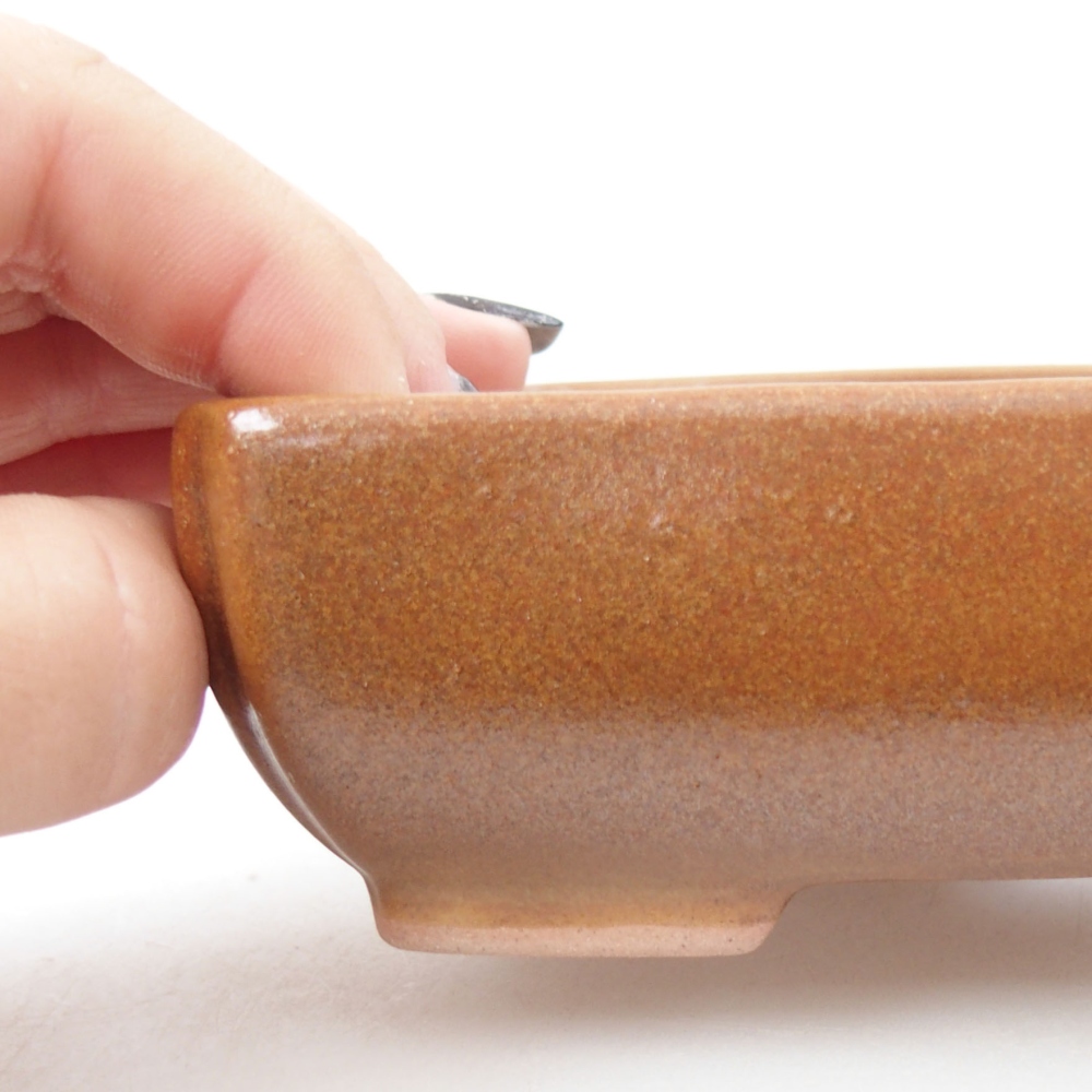 Bonsaischale aus Keramik 15,5 x 12 x 6 cm, Farbe blau