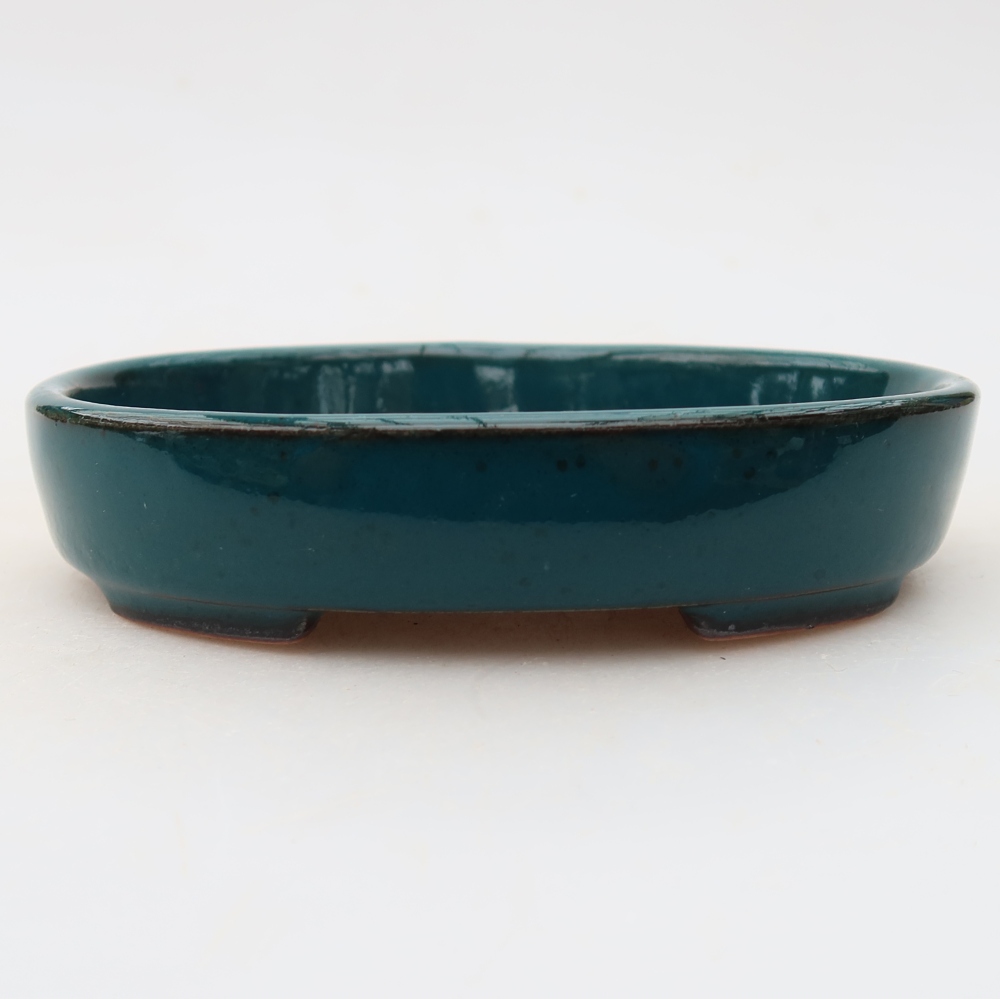 Keramik-Bonsai-Schale 12 x 9,5 x 2,5 cm, Farbe: grün
