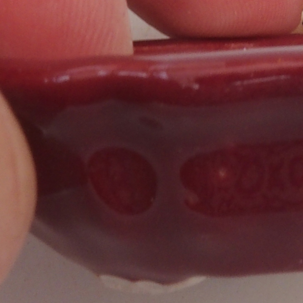 Mini-Bonsaischale 5 x 5 x 1,5 cm, Farbe burgunderrot