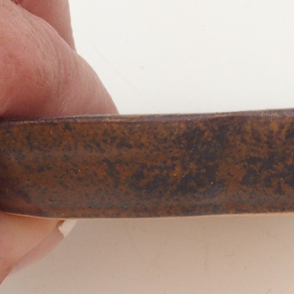 Keramikschale H95 - 8 x 8 x 1 cm - braun