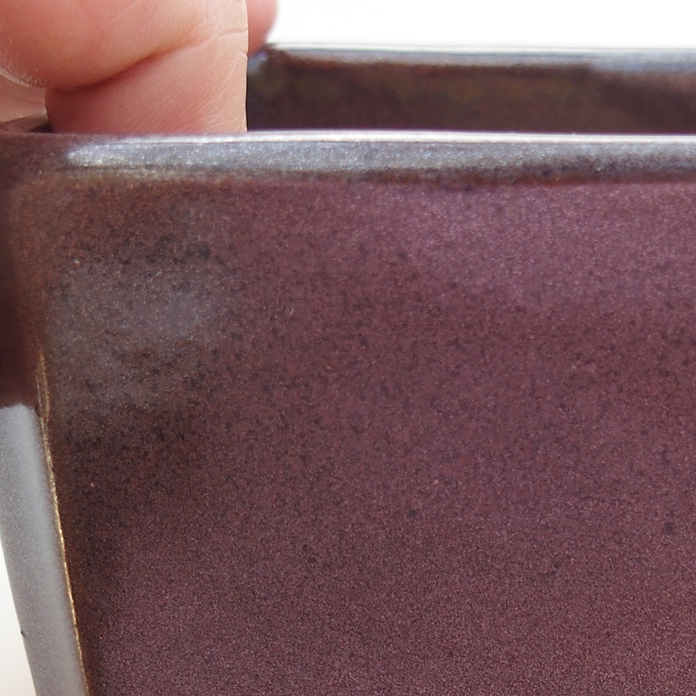 Bonsaischale aus Keramik 9 x 9 x 7 cm, braun