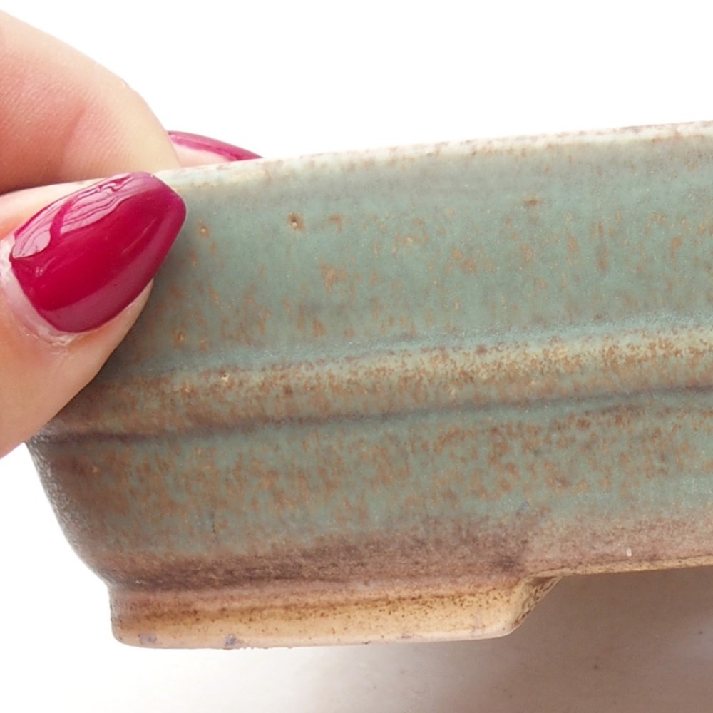 Bonsaischale aus Keramik 17,5 x 14 x 4,5 cm, grün