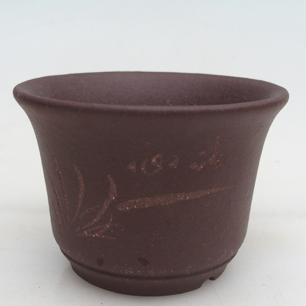 Bonsaischale aus Keramik 9,5 x 9,5 x 6,5 cm, braun