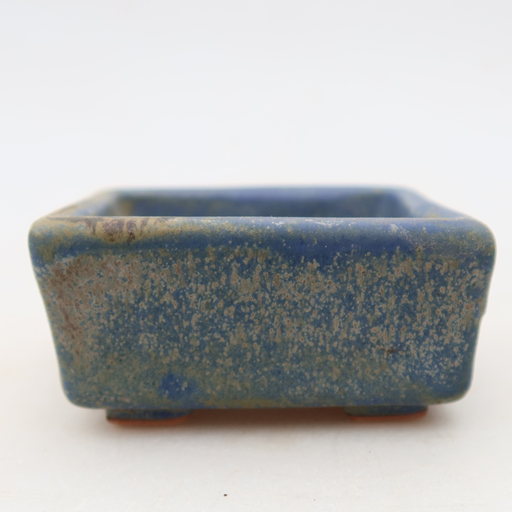 Bonsaischale aus Keramik 7 x 7 x 3,5 cm, Farbe blau