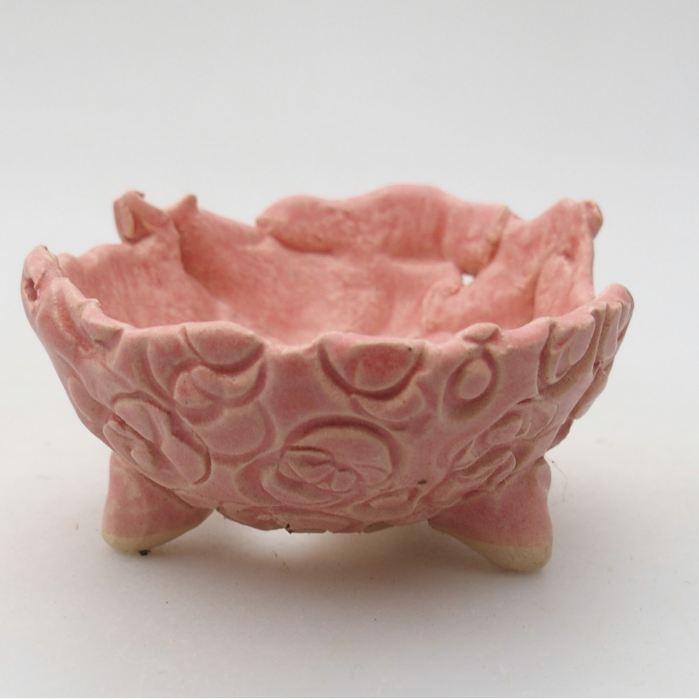Keramikschale 8,5 x 8 x 5 cm , Farbe rosa