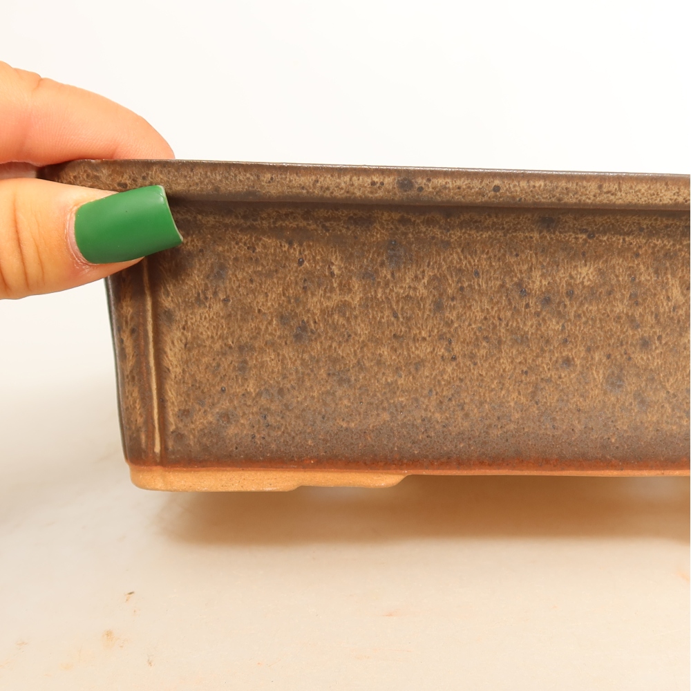 Keramikschale  20 x 15,5 x 5,5 cm, Farbe: braun