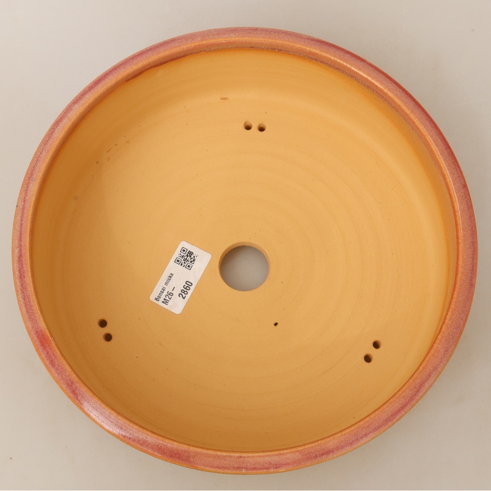Keramik-Bonsai-Schale 23,5 x 23,5 x 7 cm, Farbe: Rosa