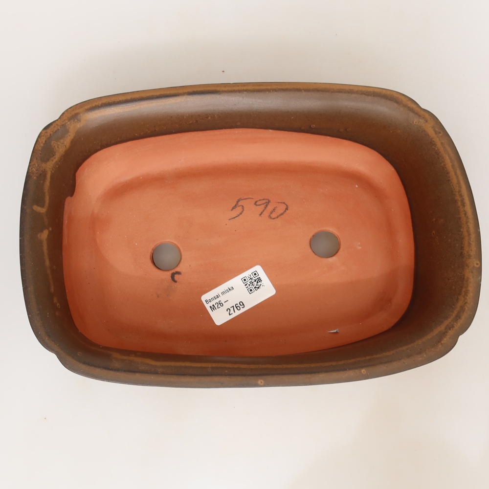 Keramikschale  24 x 17 x 6 cm, Farbe: braun