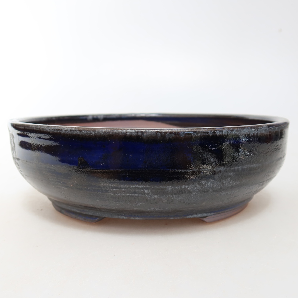 Bonsaischale aus Keramik 18 x 18 x 5,5 cm, Farbe blau