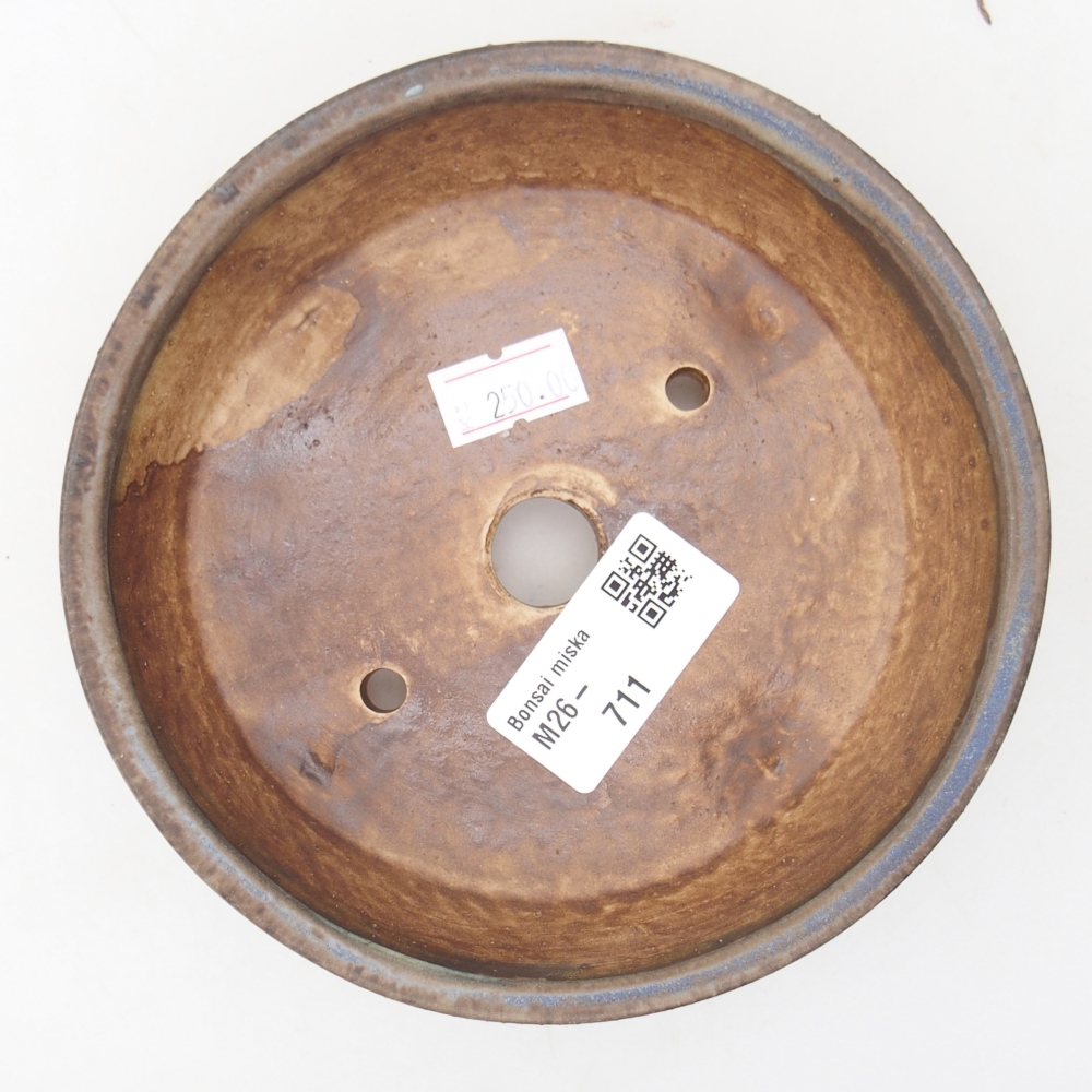 Bonsaischale aus Keramik 13,5 x 13,5 x 4 cm, Farbe blau