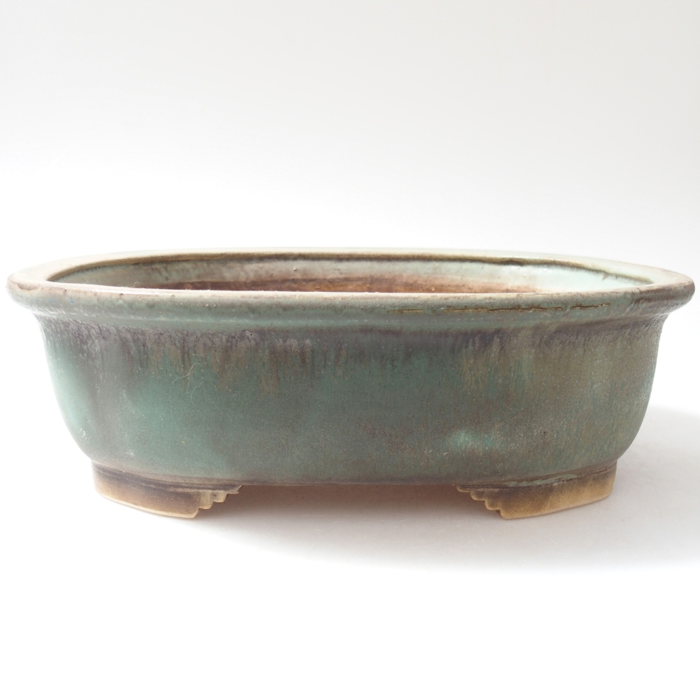 Bonsaischale aus Keramik 25 x 21 x 8 cm, grün