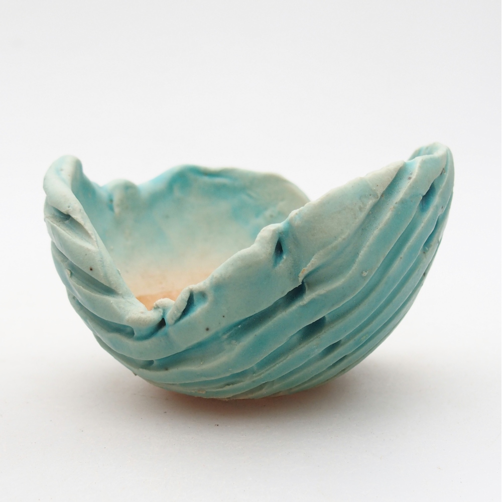Keramikschale 8,5 x 8 x 5,5 cm , Farbe blau