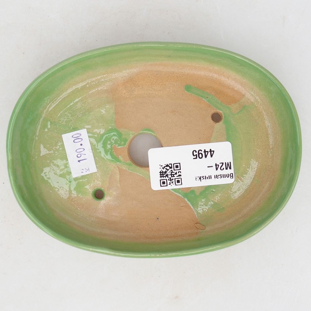 Bonsaischale aus Keramik 13,5 x 10 x 3 cm, grün