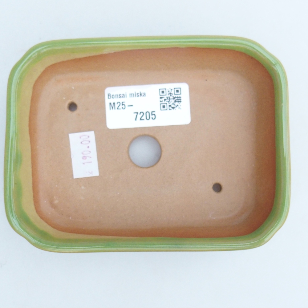 Bonsaischale aus Keramik 12 x 9 x 3 cm, grün